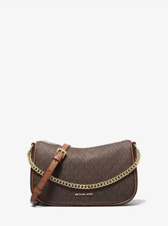 Bolso bandolera convertible mediano Carmela con logotipo de la firma