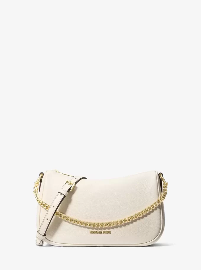 Bolso bandolera convertible mediano Carmela de piel granulada Bolso bandolera convertible mediano Carmela de piel granulada