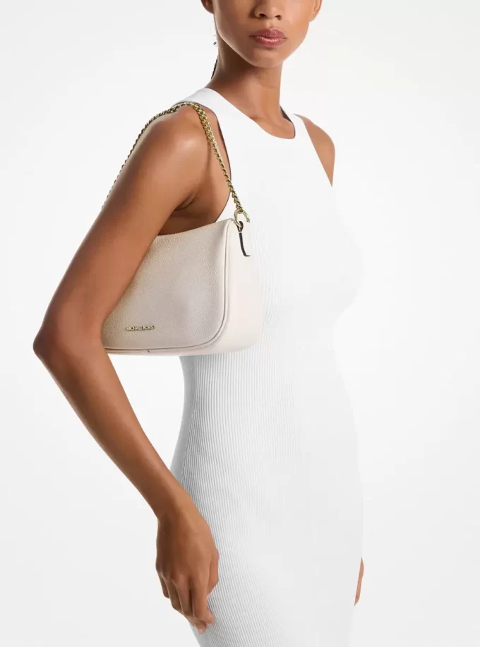 Bolso bandolera convertible mediano Carmela de piel granulada Bolso bandolera convertible mediano Carmela de piel granulada