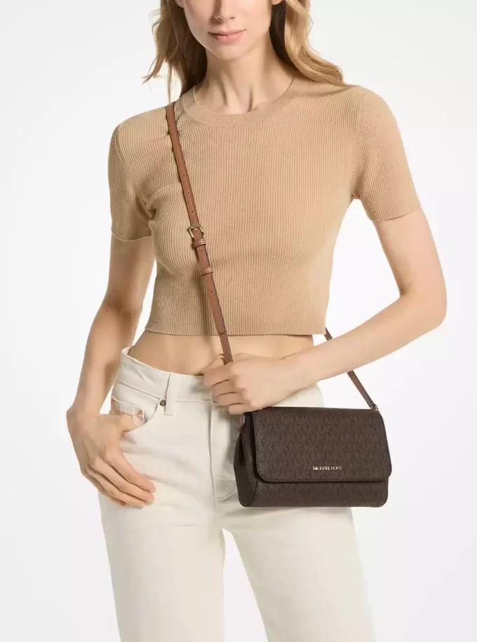 Bolso bandolera convertible mediano con logotipo Bolso bandolera convertible mediano con logotipo