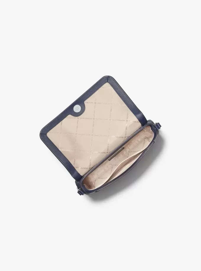 Bolso bandolera convertible mediano con logotipo de la firma Bolso bandolera convertible mediano con logotipo de la firma