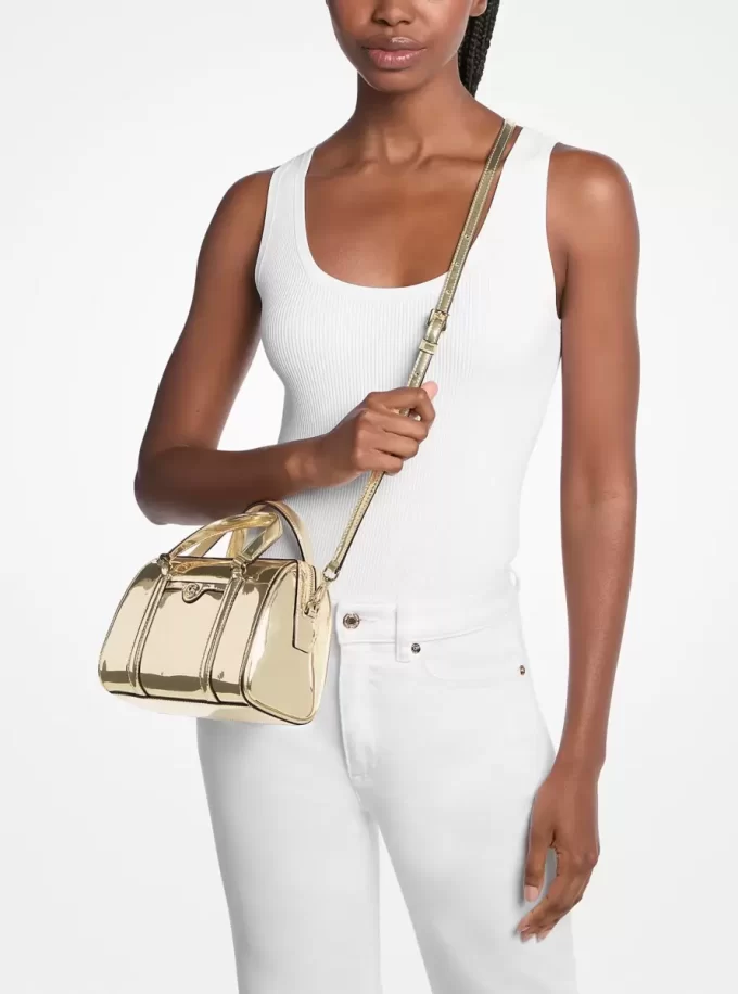 Bolso bandolera convertible metálico pequeño Jet Set Bolso bandolera convertible metálico pequeño Jet Set