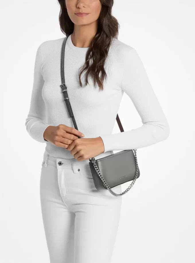 Bolso bandolera convertible pequeño Bryant de piel bruñida