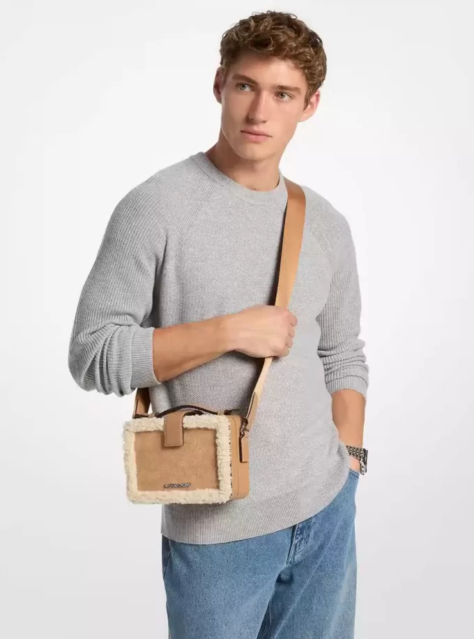 Bolso bandolera Cooper de ante y sherpa Bolso bandolera Cooper de ante y sherpa