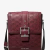 Bolso bandolera de piel bruñida con el logotipo de Colby en relieve Bolso bandolera de piel bruñida con el logotipo de Colby en relieve