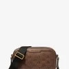 Bolso bandolera de piel bruñida con el logotipo de Hudson en relieve Bolso bandolera de piel bruñida con el logotipo de Hudson en relieve