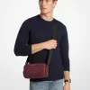 Bolso bandolera de piel bruñida con el logotipo de Hudson en relieve Bolso bandolera de piel bruñida con el logotipo de Hudson en relieve