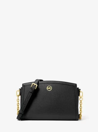 Bolso bandolera grande Chantal de piel granulada