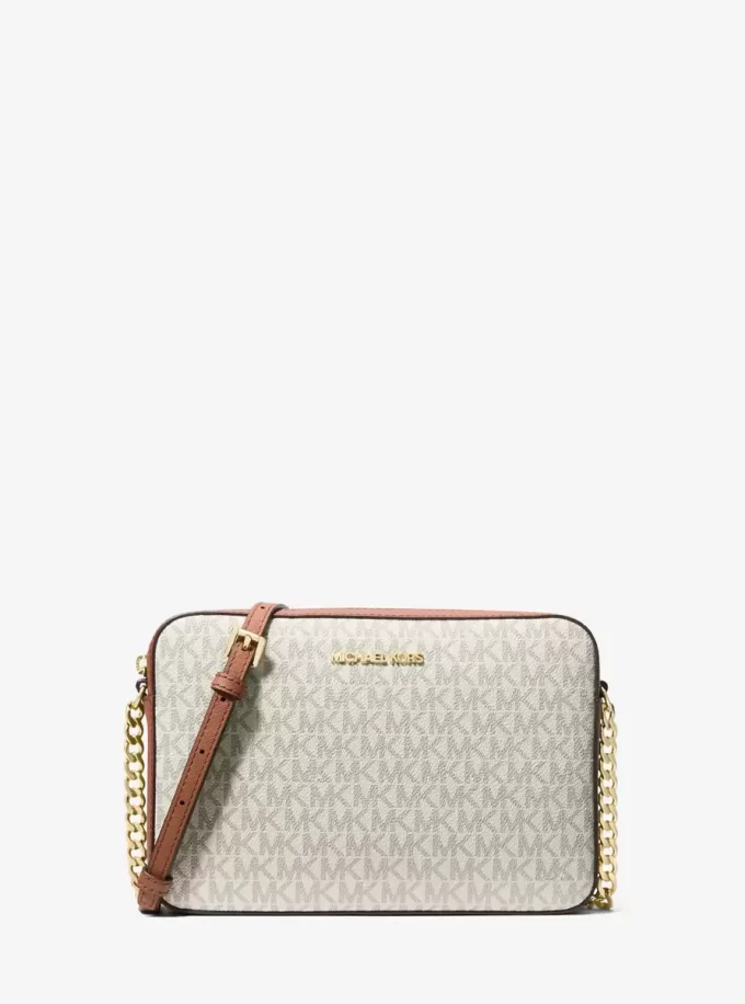 Bolso bandolera grande con logotipo estampado Jet Set Bolso bandolera grande con logotipo estampado Jet Set