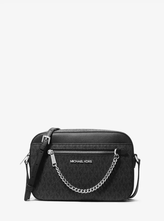 Bolso bandolera grande con logotipo Jet Set Bolso bandolera grande con logotipo Jet Set