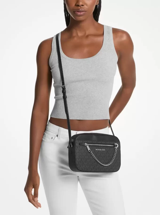 Bolso bandolera grande con logotipo Jet Set Bolso bandolera grande con logotipo Jet Set