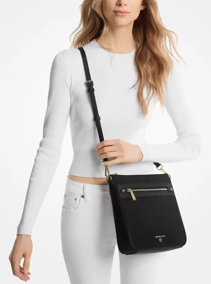 Bolso bandolera grande de gabardina de nailon Jet Set Bolso bandolera grande de gabardina de nailon Jet Set