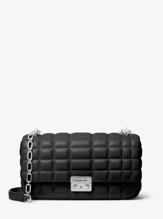 Bolso bandolera grande de piel acolchada Tribeca
