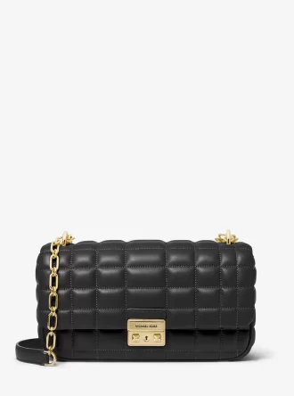 Bolso bandolera grande de piel acolchada Tribeca