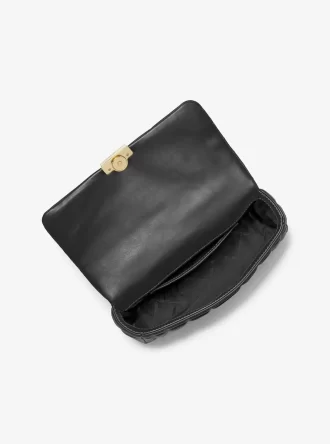Bolso bandolera grande de piel acolchada Tribeca