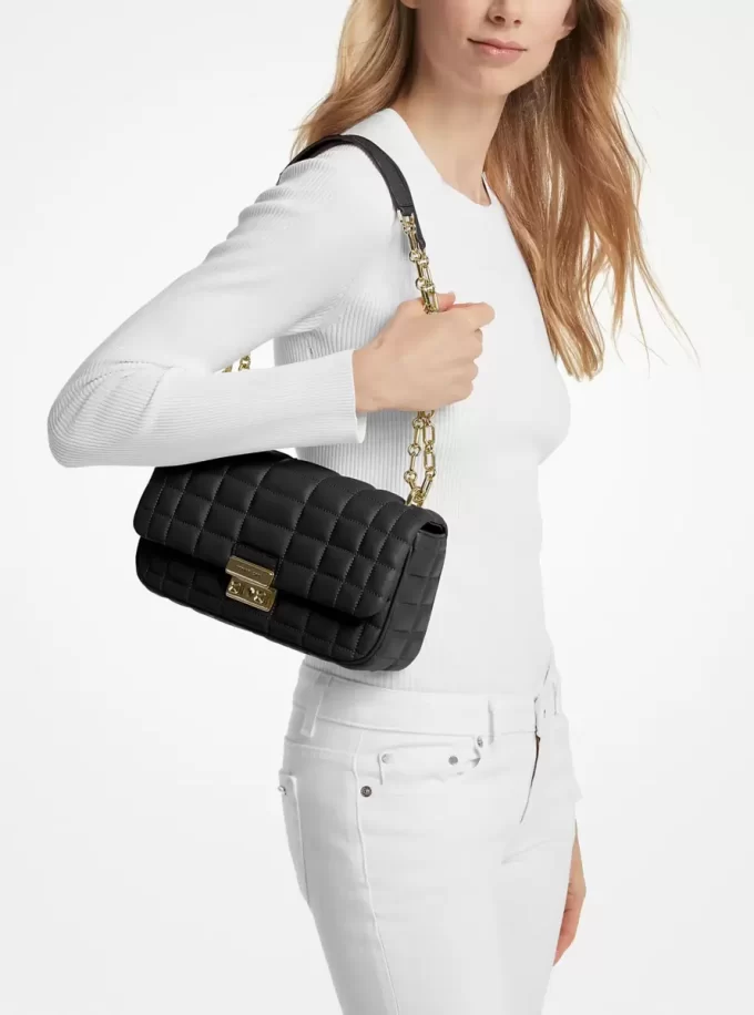 Bolso bandolera grande de piel acolchada Tribeca Bolso bandolera grande de piel acolchada Tribeca