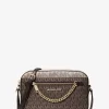 Bolso bandolera grande Jet Set con logotipo metálico de la firma Bolso bandolera grande Jet Set con logotipo metálico de la firma