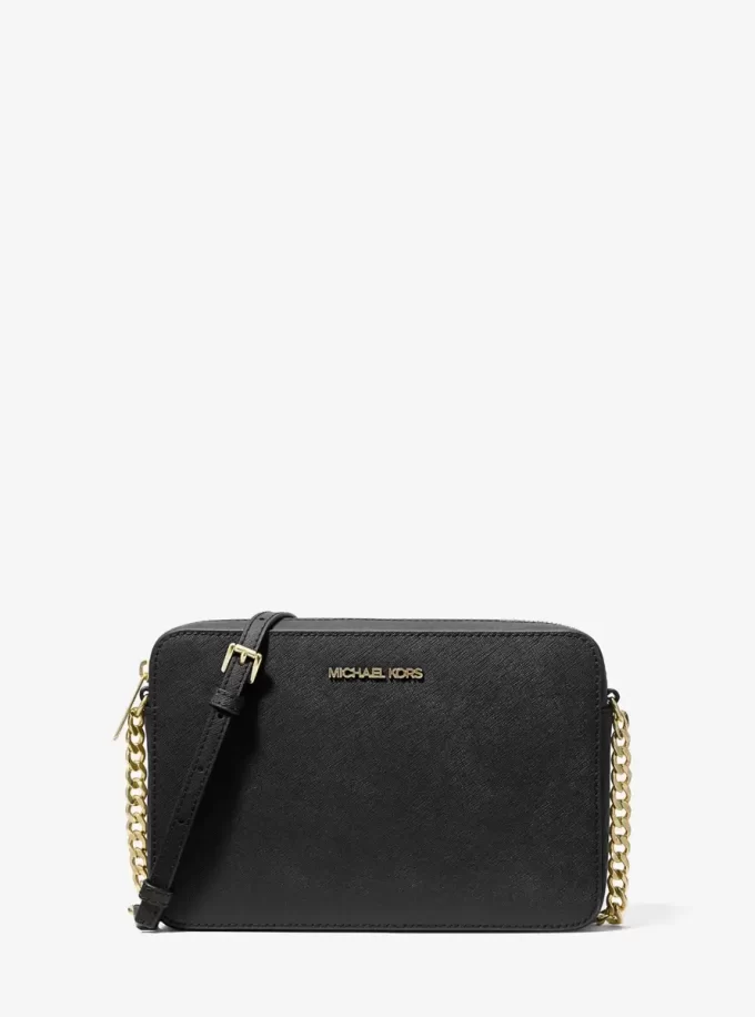 Bolso bandolera grande Jet Set de piel saffiano