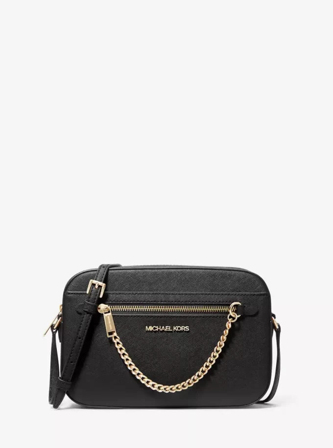 Bolso bandolera grande Jet Set de piel saffiano