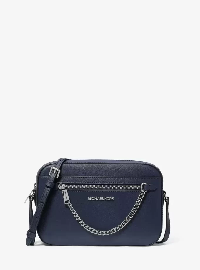 Bolso bandolera grande Jet Set de piel saffiano