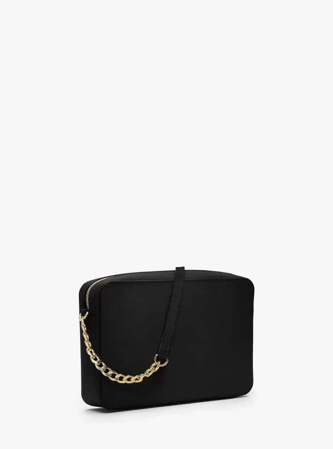 Bolso bandolera grande Jet Set de piel saffiano