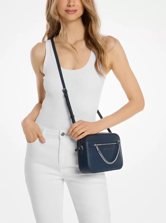 Bolso bandolera grande Jet Set de piel saffiano