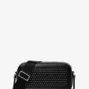 Bolso bandolera Hudson de piel con ojales Bolso bandolera Hudson de piel con ojales