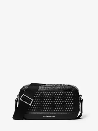 Bolso bandolera Hudson de piel con ojales