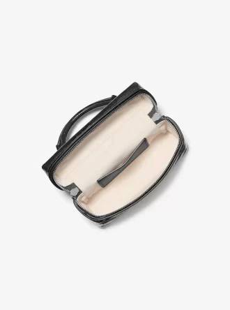 Bolso bandolera Jana extra pequeño de piel con relieve de cocodrilo