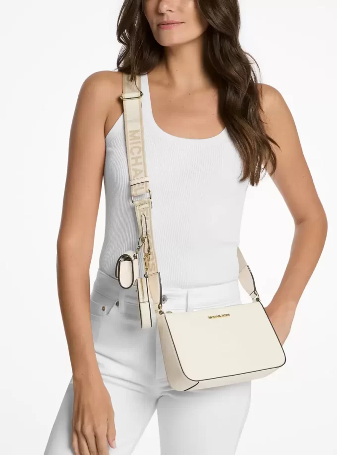 Bolso bandolera Jet Set de piel saffiano con funda para Apple Airpods Pro