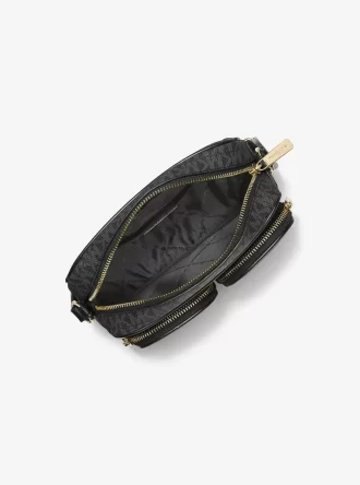Bolso bandolera Jet Set mediano con el logo de la marca y estuche para Apple AirPods Pro®.