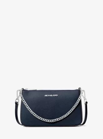 Bolso bandolera Jet Set mediano de piel saffiano