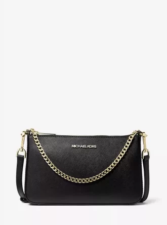 Bolso bandolera Jet Set mediano de piel saffiano