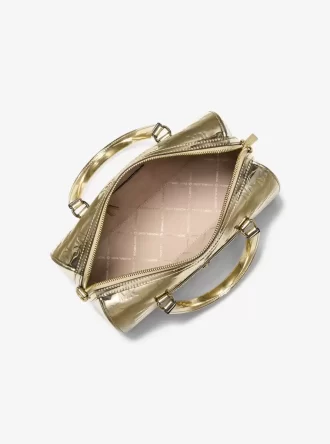 Bolso bandolera Jet Set Medium con logotipo metálico grabado
