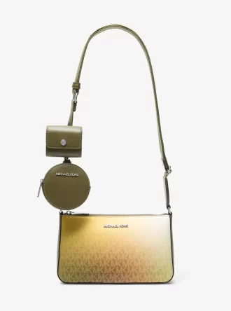 Bolso bandolera Jet Set pequeño con logo de la firma ombré y funda para Apple Airpods Pro®