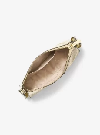 Bolso bandolera Jet Set pequeño con logotipo metálico grabado y estuche para Apple AirPods Pro®