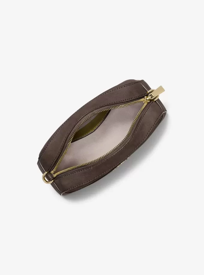 Bolso bandolera Jet Set pequeño de nobuk para cámara Bolso bandolera Jet Set pequeño de nobuk para cámara