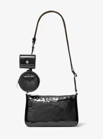 Bolso bandolera Jet Set Small con logotipo de patente grabado y estuche para Apple AirPods Pro®.
