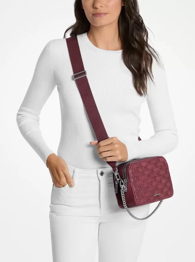 Bolso bandolera mediano Bryant para cámara de piel bruñida Bolso bandolera mediano Bryant para cámara de piel bruñida