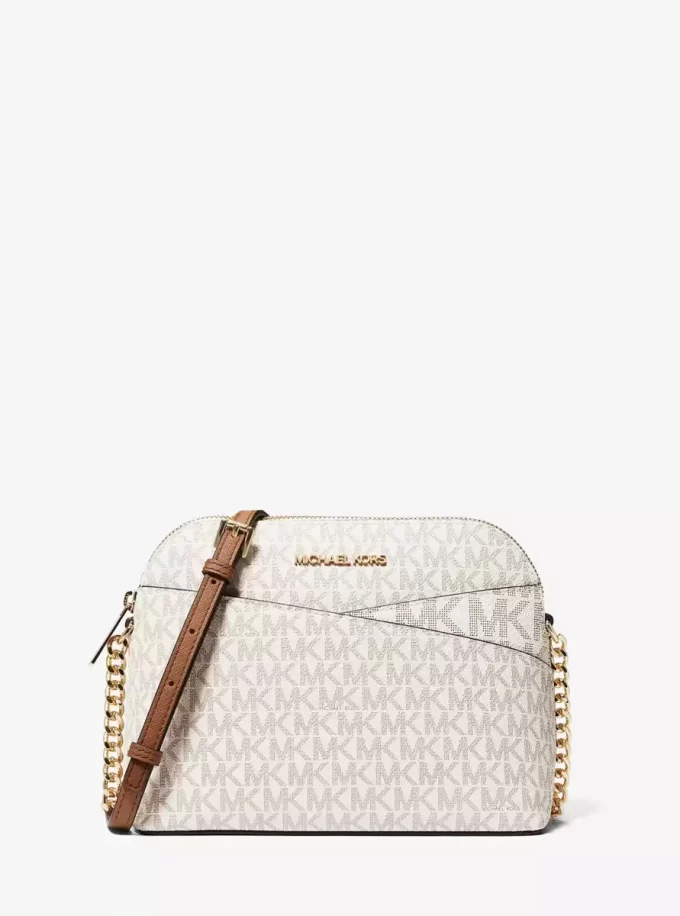 Bolso bandolera mediano con logo en forma de cúpula Jet Set Travel