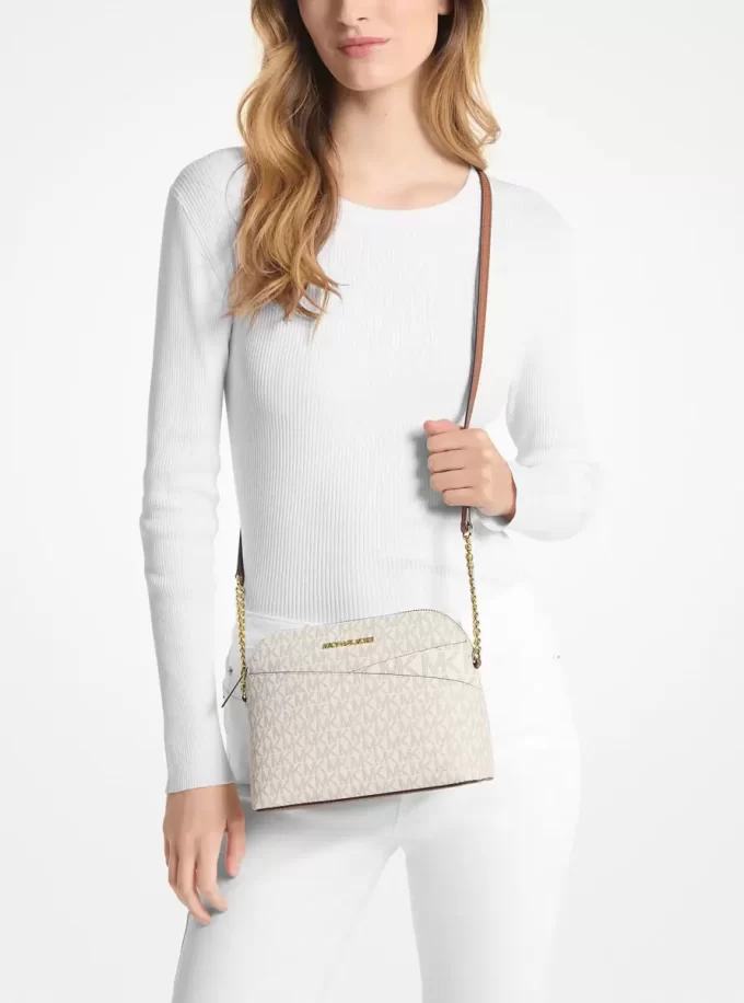 Bolso bandolera mediano con logo en forma de cúpula Jet Set Travel