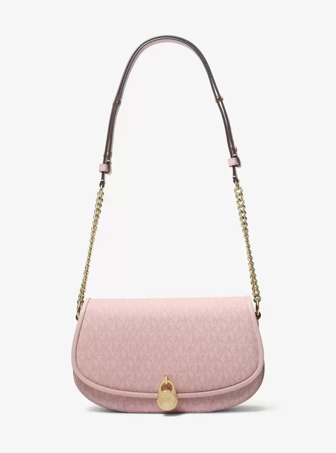 Bolso bandolera mediano con logotipo de la firma Mila