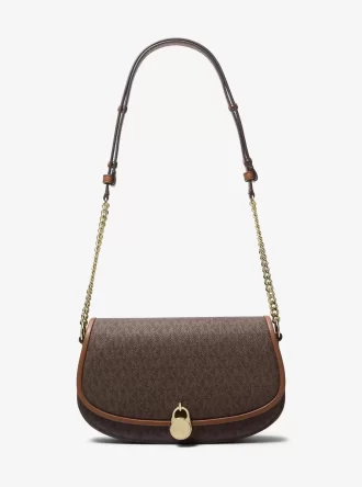 Bolso bandolera mediano con logotipo de la firma Mila