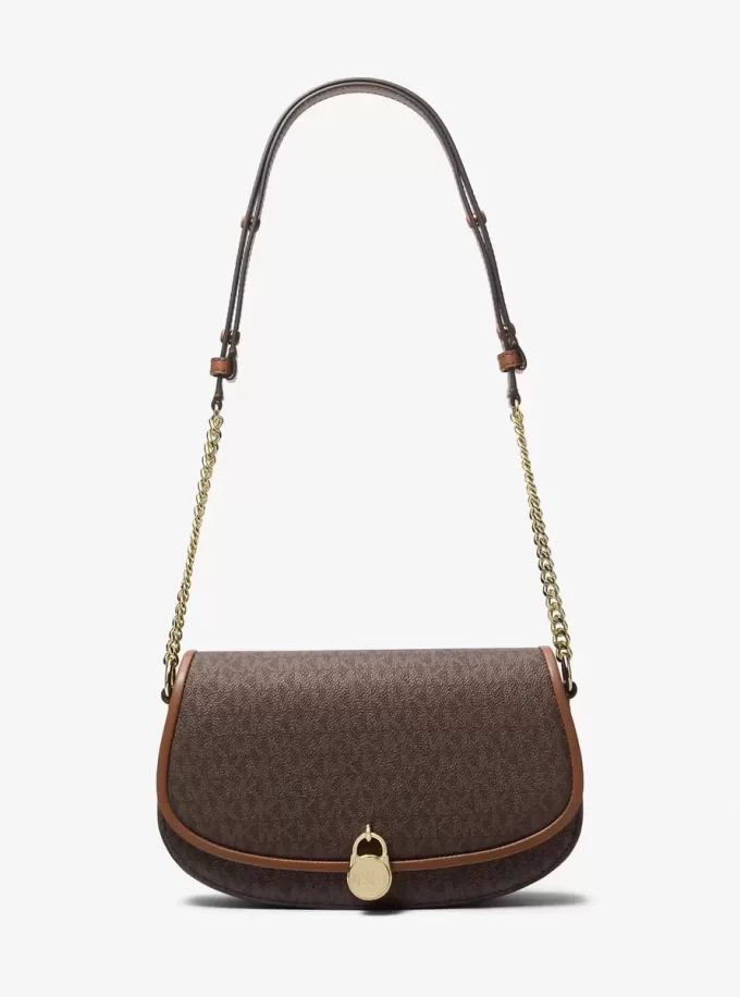 Bolso bandolera mediano con logotipo de la firma Mila