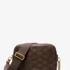 Bolso bandolera mediano de piel bruñida con logotipo en relieve de Bryant Bolso bandolera mediano de piel bruñida con logotipo en relieve de Bryant