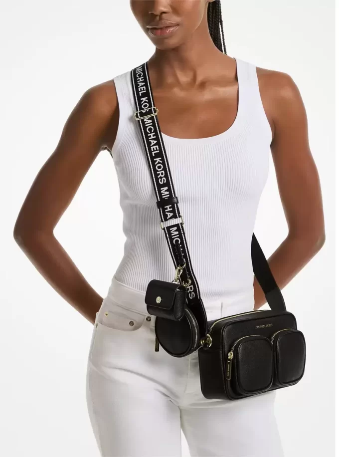 Bolso bandolera mediano de piel para viajes Jet Set Bolso bandolera mediano de piel para viajes Jet Set