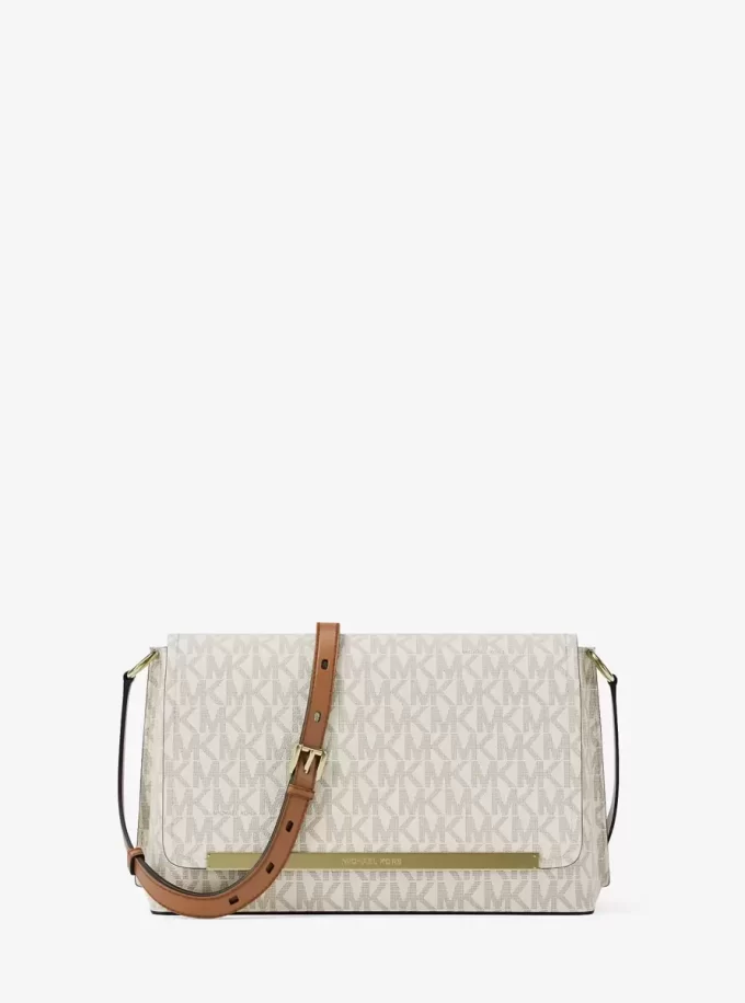 Bolso bandolera mediano Evelyn con logotipo de la firma Bolso bandolera mediano Evelyn con logotipo de la firma
