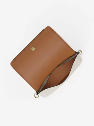 Bolso bandolera mediano Evelyn con logotipo de la firma