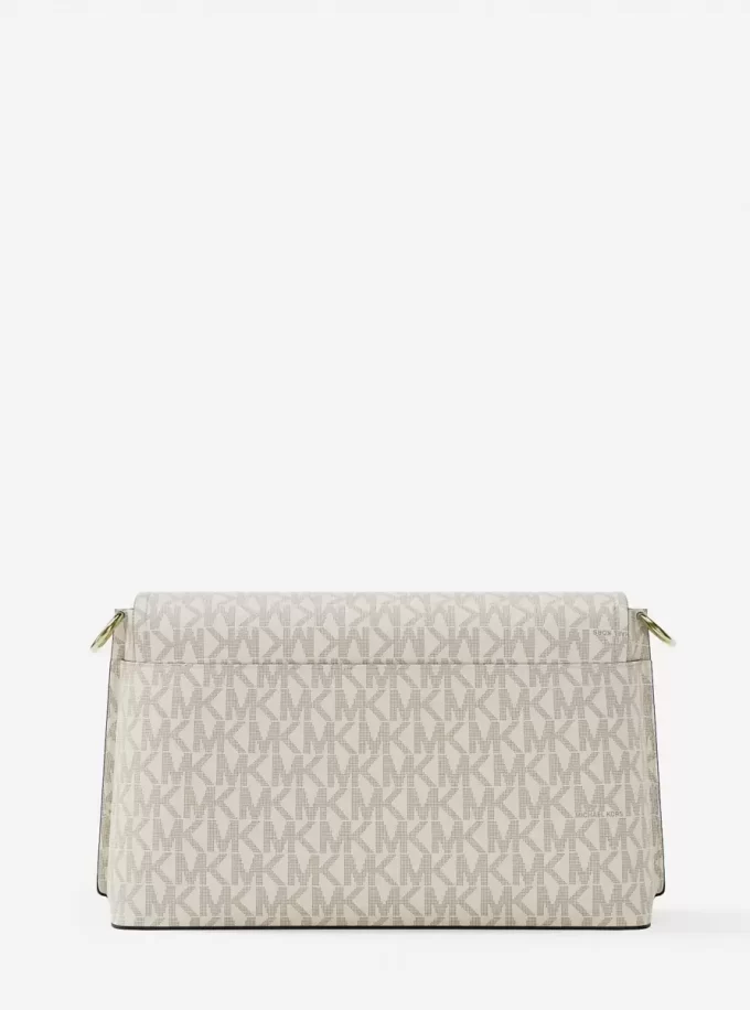 Bolso bandolera mediano Evelyn con logotipo de la firma Bolso bandolera mediano Evelyn con logotipo de la firma