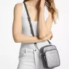 Bolso bandolera mediano Jet Set con logotipo metálico de la firma